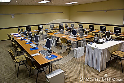 Electronic Training Conference Stock Photo