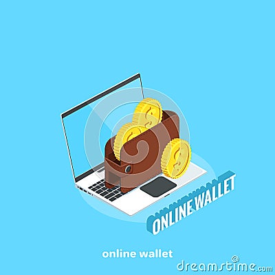 online wallet 2 Vector Illustration