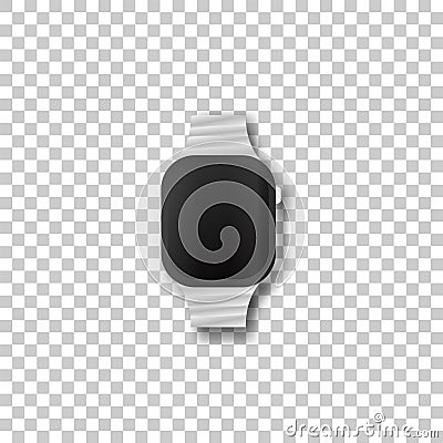 Electronic watch on transparent background Vector Illustration