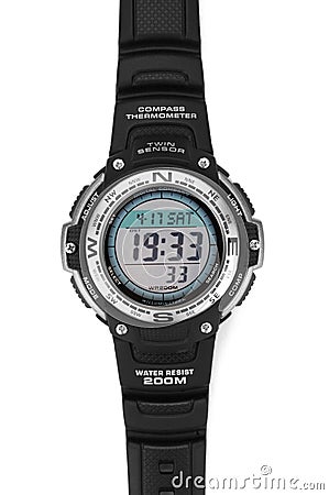 Electronic waterproof watch Stock Photo