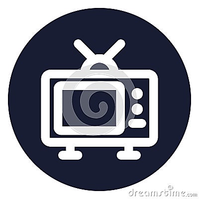 Electronics appliance, retro tv Bold Outline vector icon which can be easily modified do edit Stock Photo