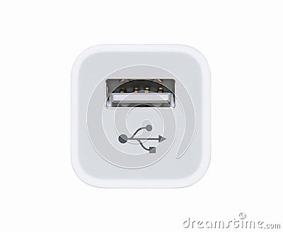 Closeup USB charger, detail concept Stock Photo