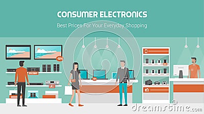 Electronics store Vector Illustration