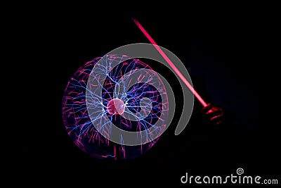 The electrostatic plasma sphere in the dark Stock Photo