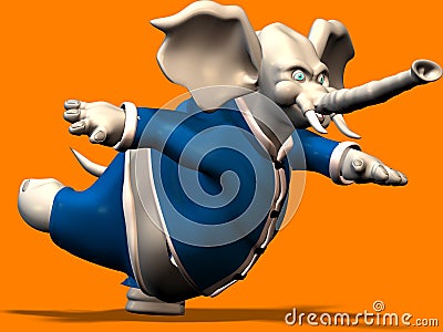 Elefant in balance Stock Photo