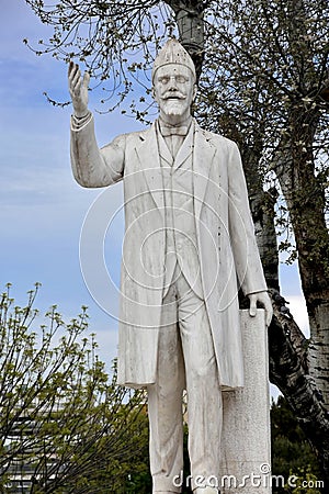 Statue of Eleftherios Venizelos in the center of city of Thessaloniki Stock Photo