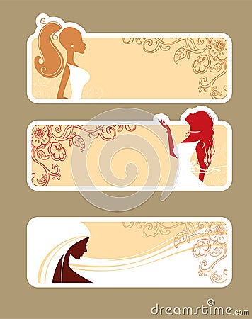 Elegance beauty girl Vector Illustration