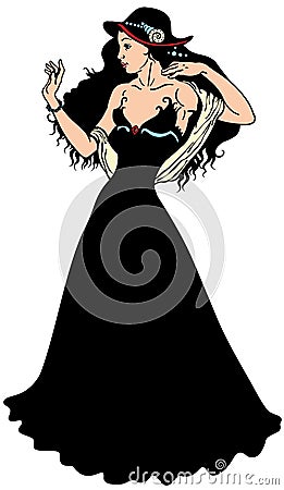 Elegance woman Vector Illustration