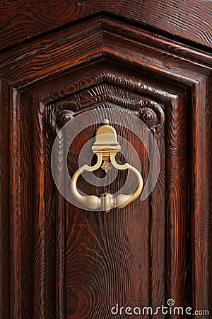 Elegant antique doorhandle Stock Photo