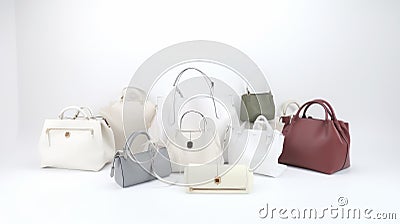 Elegant Array of Fashion Handbags Stock Photo