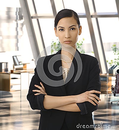 Elegant asian businesswoman in corporate office Stock Photo