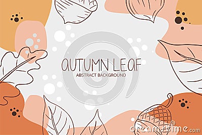 Elegant Autumn Leaf and shape background Stock Photo