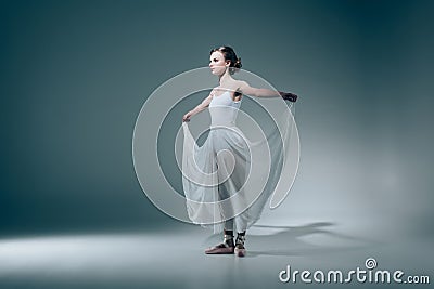 elegant ballerina standing Stock Photo