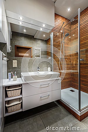 Elegant bathroom interior Stock Photo