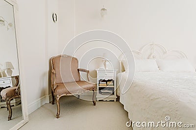 Elegant bedroom in vintage style Stock Photo