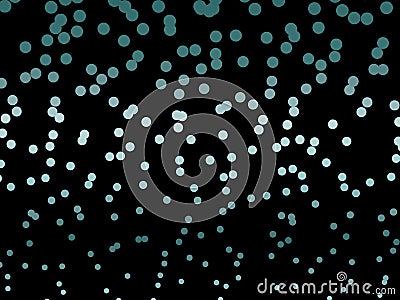 Elegant black background with shining, glowing circles, dots. Neon, led abstract pattern of lights and bokeh Vector Illustration