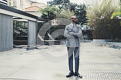 Elegant black man on the street Stock Photo