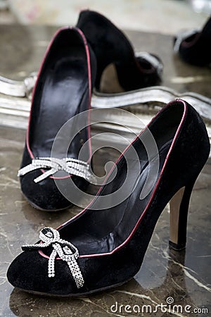 Elegant Black Shoes Stock Photo