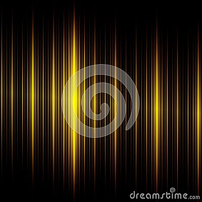 Elegant Black Yellow Lines Background. Beautiful Abstract Design. Creative Modern Technology Illustration. Dark Glowing Texture. Stock Photo