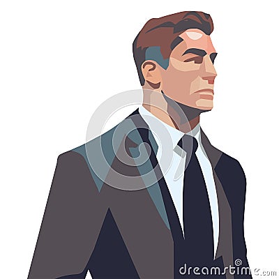 elegant blond businessman Vector Illustration