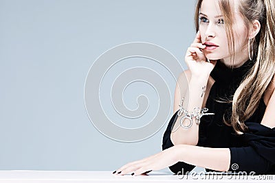 Elegant blond woman Stock Photo