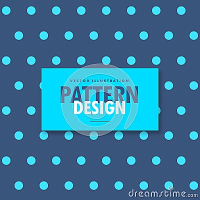 Elegant blue polka design background Vector Illustration