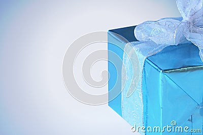 Elegant blue present Stock Photo
