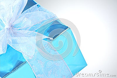 Elegant blue present Stock Photo