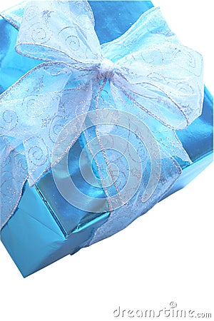 Elegant blue present Stock Photo