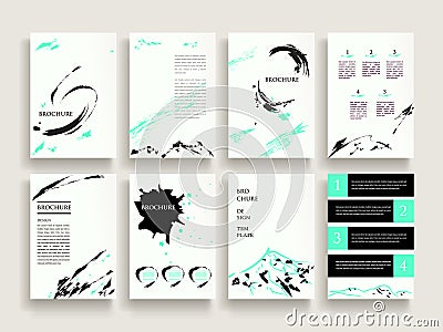 Elegant brochure template Vector Illustration