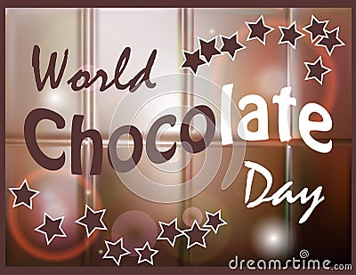 Elegant brown color background with beautiful text design of happy chocolate day Stock Photo