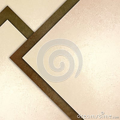 Elegant brown white background texture paper with abstract angles triangles and diagonal shapes layered in random abstract pattern Stock Photo