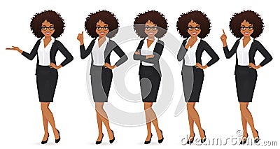 Elegant business woman Vector Illustration