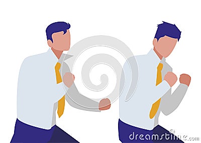 elegant businessmen celebrating characters Cartoon Illustration