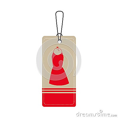 Elegant businesswoman dress icon Vector Illustration