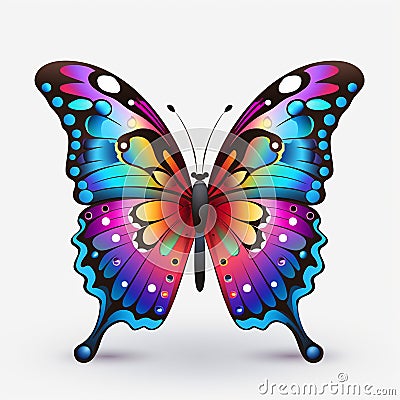 Elegant Butterfly Collection Delicate Grace Stock Photo