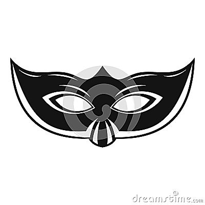 Elegant carnival mask icon, simple style Cartoon Illustration