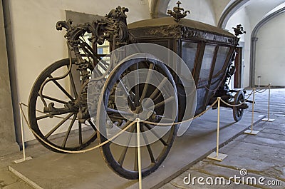 Elegant carriage of the nineteenth century Editorial Stock Photo