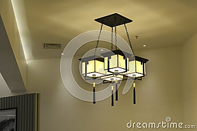 Elegant ceiling lighting Stock Photo