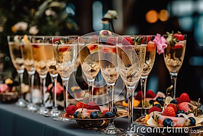Elegant Champagne Brunch Stock Photo