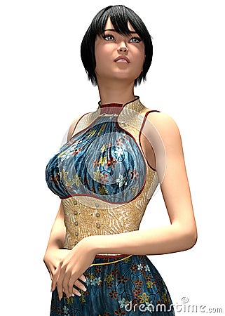 Elegant Chinese lady Stock Photo