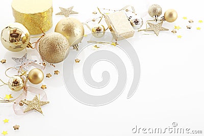 Elegant Christmas corner border Stock Photo