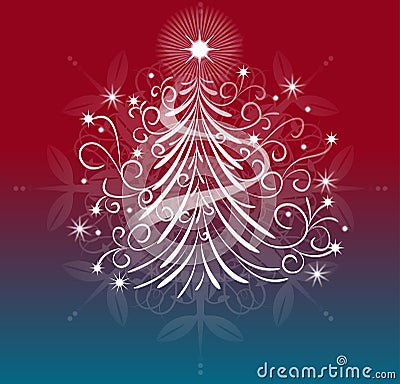 An elegant christmas tree design Stock Photo