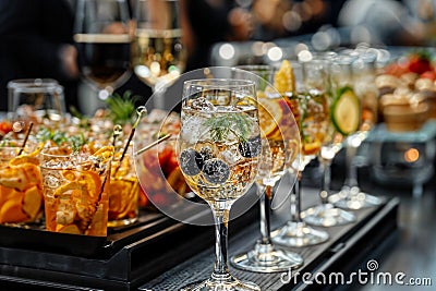 Elegant Cocktail Reception Created with Generative AI Stock Photo