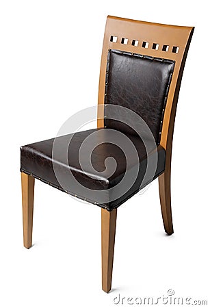 Elegant comfortable chair isolated on white background Stock Photo