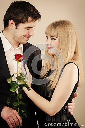 Elegant couple on perfect date. Stock Photo