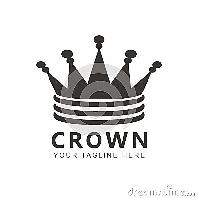 Elegant Crown Logo modern template Vector Illustration