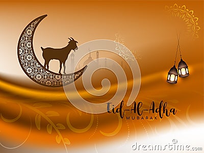 Elegant cultural Eid Al Adha mubarak background design Vector Illustration