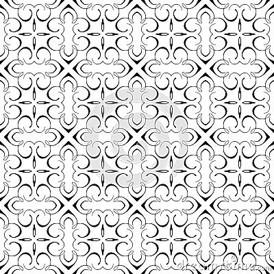 Elegant Damask Calligraphy Decorative Geometric Flourish Fancy Repeating Seamless Vector Pattern Background Design Vector Illustration