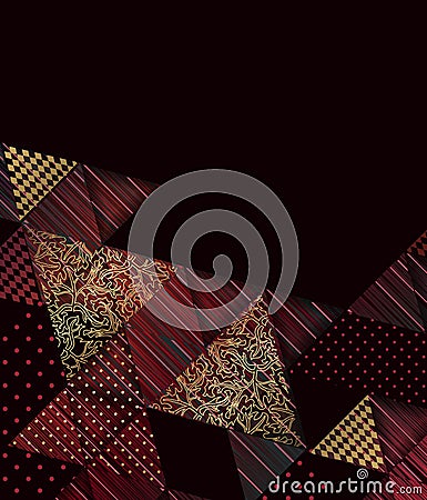 Elegant dark background with a geometric composition Cartoon Illustration